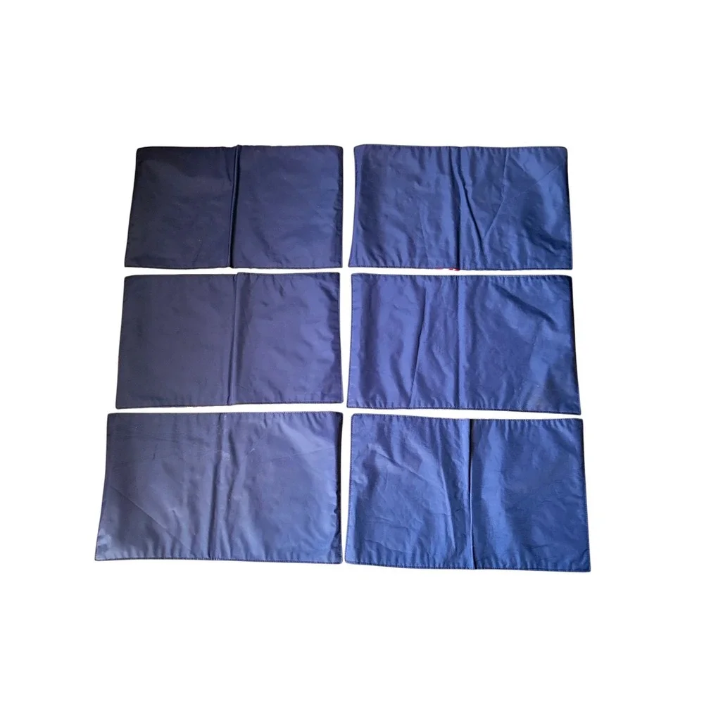Vtg American Flag Placemats Set of 6 Patriotic Red White Blue Americana Decor